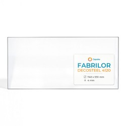 Fabrilor DECOSTEEL 4120 Glas - Rechteck Kaminglas für Kaminofen