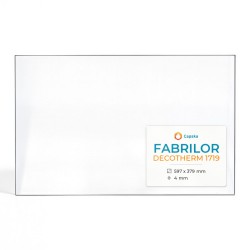 Fabrilor DECOTHERM 1719 Glass - Rectangular glass panel for fireplace insert