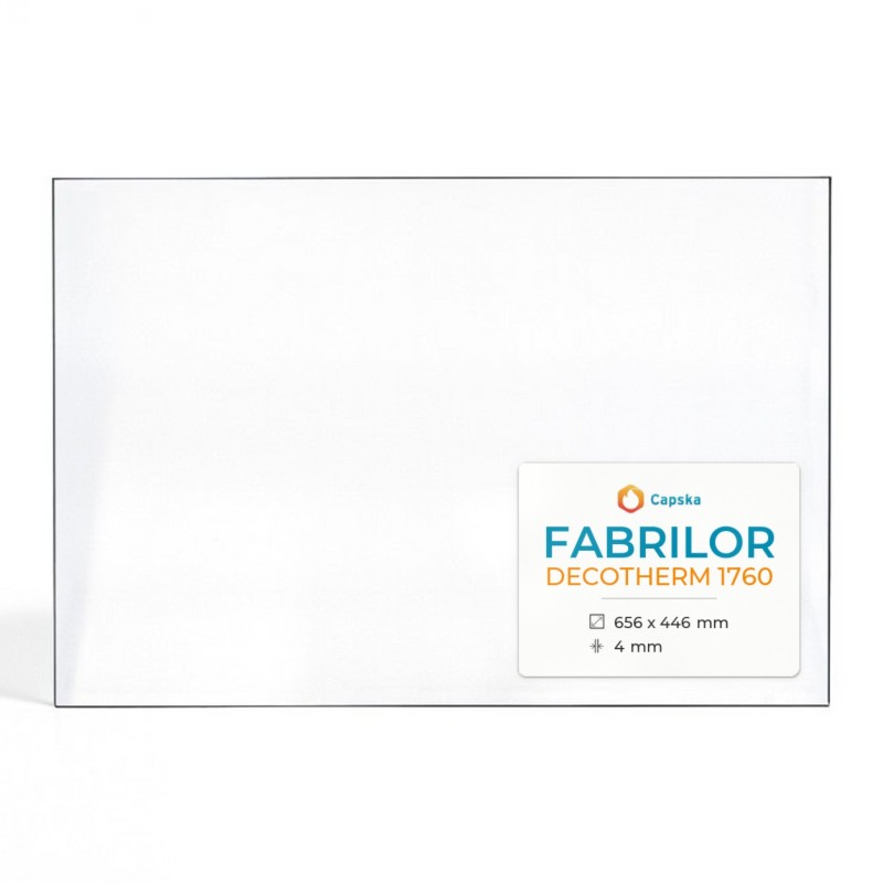 Vetro Fabrilor DECOTHERM 1760 - Vetro Rettangolo per caminetto