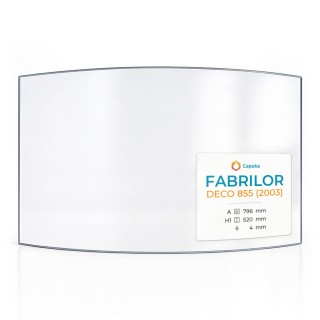 Fabrilor DECO 855 (2003) Curved Glass Panel - Fireplace Insert