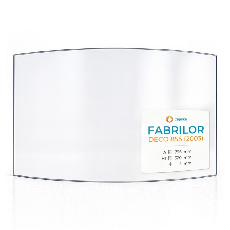 Fabrilor DECO 855 (2003) Curved Glass Panel - Fireplace Insert