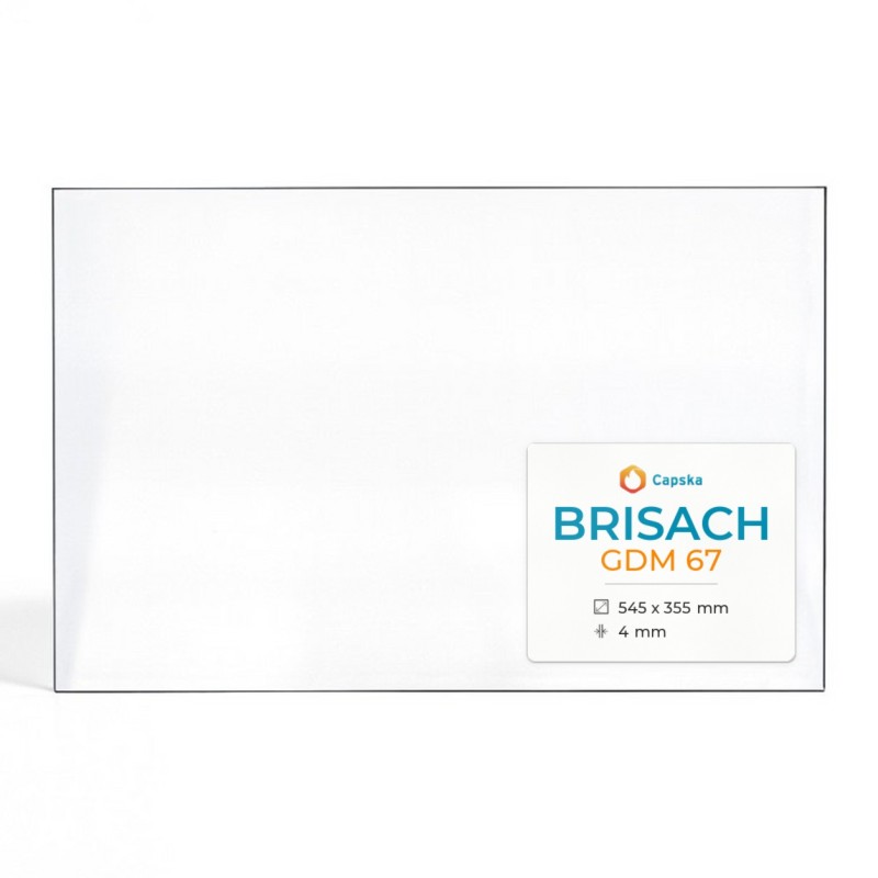 Brisach GDM 67 Glas - Rechteck Kaminglas für Kaminofen