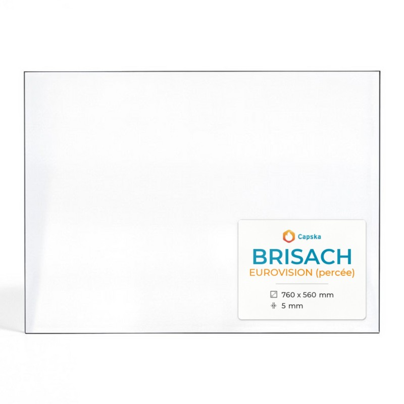 Vitre Brisach EUROVISION avec perçage - Verre Rectangle Percé