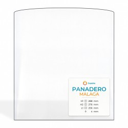 Panadero MALAGA Glass - Arched rectangle glass panel for wood burning stove