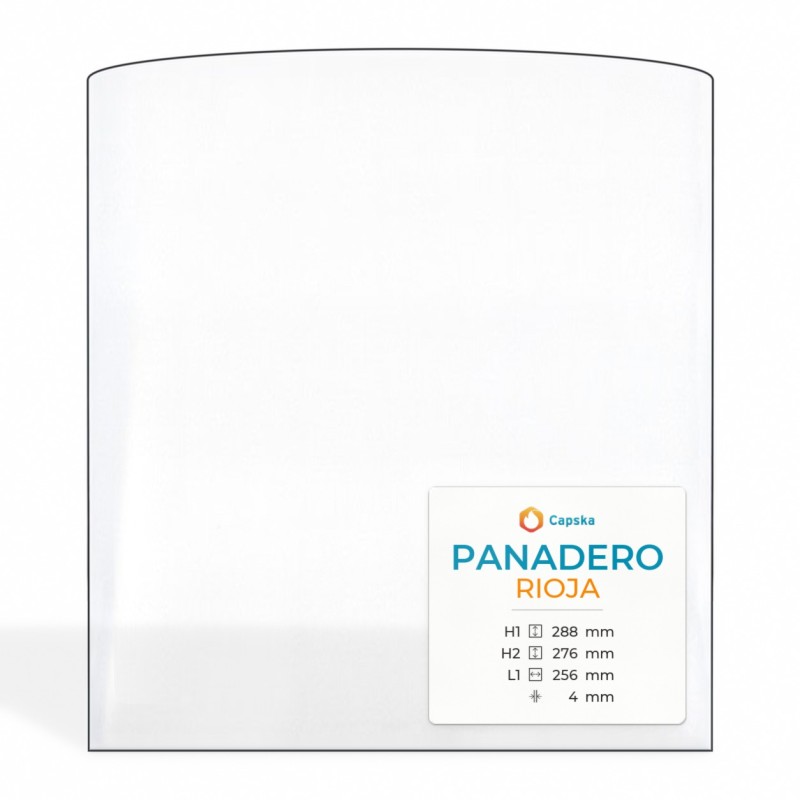 Vitre Panadero RIOJA - Verre Rectangle cintré pour poêle à bois