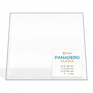 Vetro Panadero ALASKA per stufa a legna - Vetro Trapezoidale isoscele