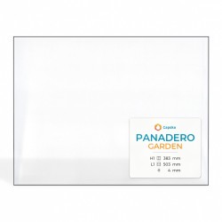 Panadero GARDEN Glas - Gleichschenkliges Trapez Kaminglas für Kaminofen