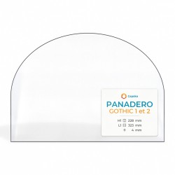 Panadero GOTHIC 1 ET 2 Glass - Arched rectangle glass panel for wood burning stove