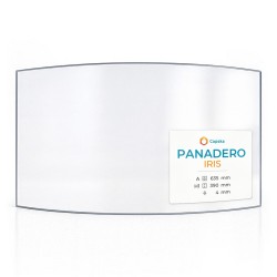 Panadero IRIS Glas - in sich gebogenes Kaminglas für Kaminofen