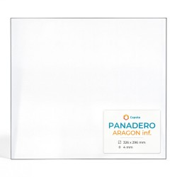 Panadero ARAGON INF. Glass - Rectangular glass panel for wood burning stove