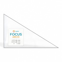 Focus ARCHI Glas - Gleichschenkliges Dreieck Kaminglas für Kaminofen