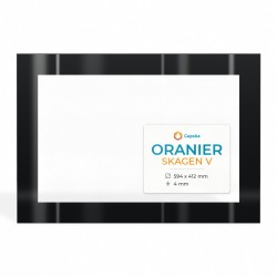 Oranier SKAGEN V Glas - Rechteck Siebdruck Kaminglas für Kaminofen