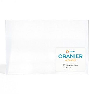 Vetro Oranier 419-50 - Vetro Rettangolo per stufa a legna