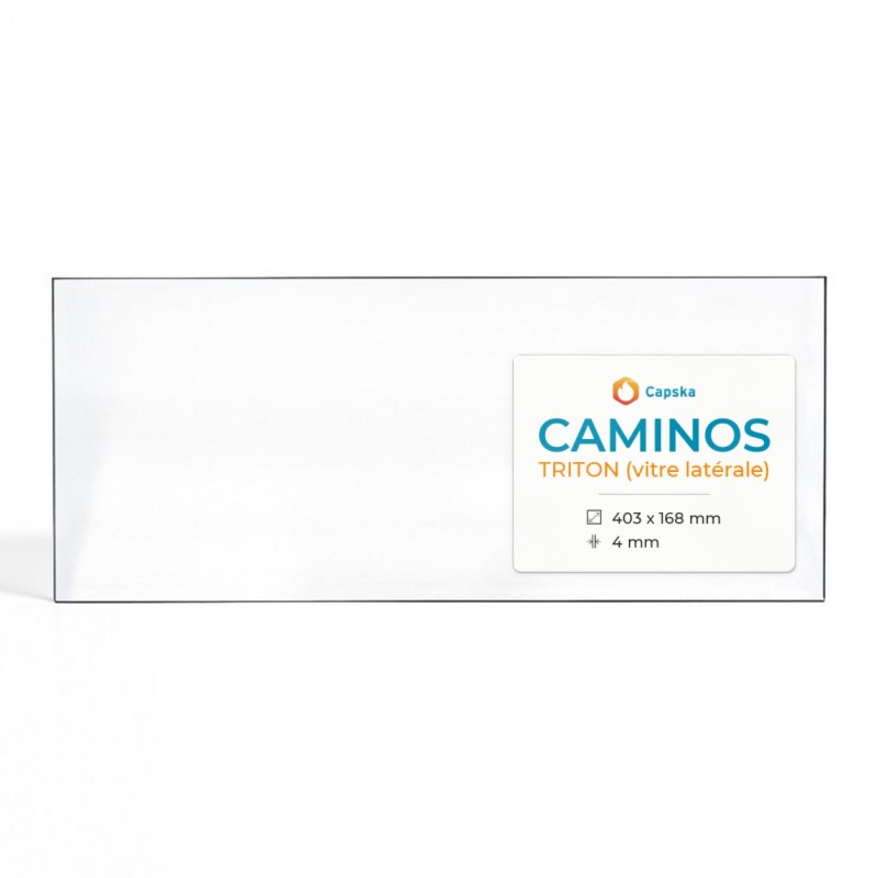 Vitre Caminos TRITON - Verre Rectangle Latéral pour poêle à bois