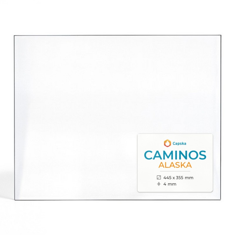 Caminos ALASKA Glas - Rechteck Kaminglas für Kaminofen
