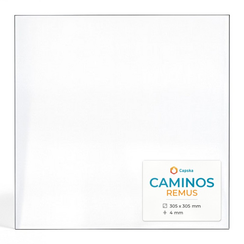 Caminos REMUS Glas - Rechteck Kaminglas für Kaminofen