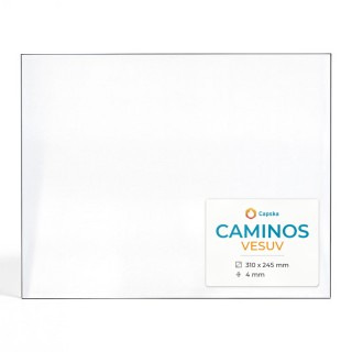 Caminos VESUV Glas - Rechteck Kaminglas für Kaminofen