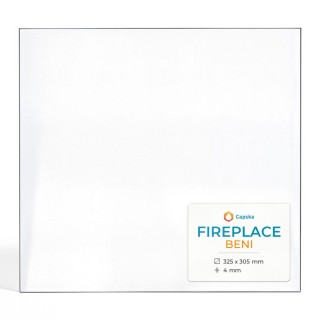 Fireplace BENI Glas - Rechteck Kaminglas für Kaminofen