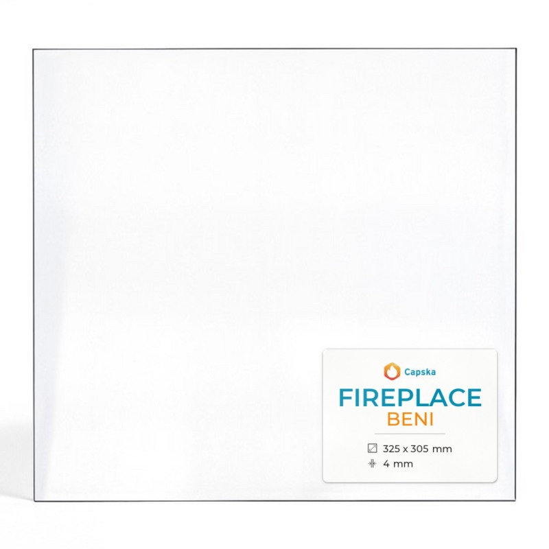 Vetro Fireplace BENI - Vetro Rettangolo per stufa a legna