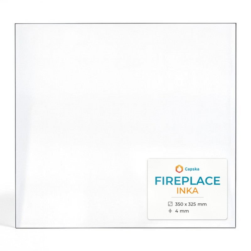 Vetro Fireplace INKA - Vetro Rettangolo per stufa a legna