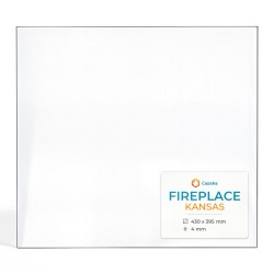 Vetro Fireplace KANSAS - Vetro Rettangolo per stufa a legna