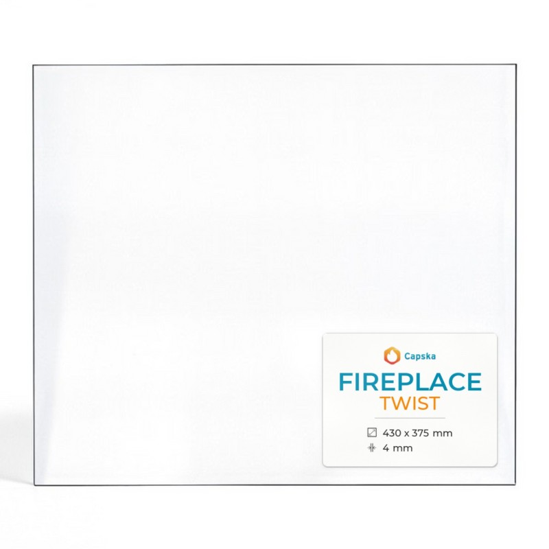 Fireplace TWIST Glass - Rectangular Panel for Wood Burning Stove