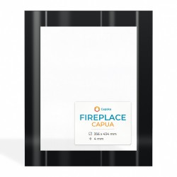 Fireplace CAPUA Glass - Rectangular Screen-printed glass panel for wood burning stove