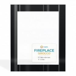 Fireplace SIROCCO Glas - Rechteck Siebdruck Kaminglas für Kaminofen