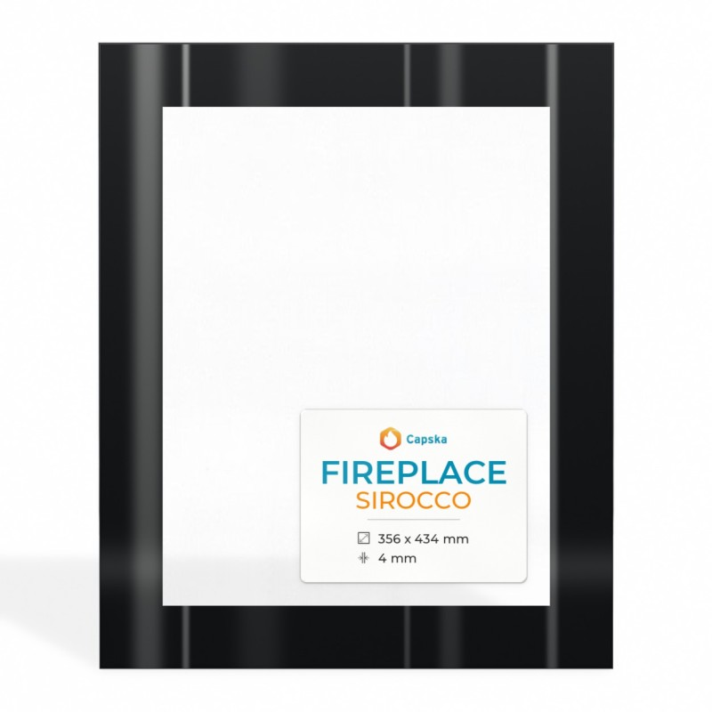 Vitre Fireplace SIROCCO pour poêle à bois - Verre Rectangle Sérigraphié