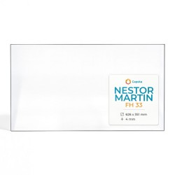 Nestor Martin FH 33 Glas - Rechteck Kaminglas für Kaminofen