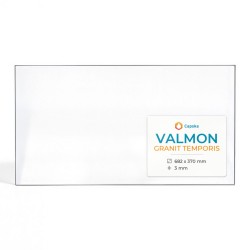 Valmon GRANIT TEMPORIS Glass - Rectangular Outside glass panel for fireplace insert