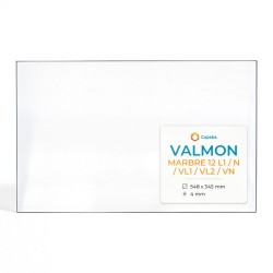 Vetro Valmon MARBRE 12 L1 / N / VL1 / VL2 / VN - Vetro Rettangolo per inserto per caminetto