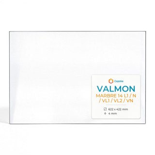 Vetro Valmon MARBRE 14 L1 / N / VL1 / VL2 / VN - Vetro Rettangolo per inserto caminetto