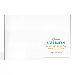 Vitre Valmon MARBRE 14 L1 / N / VL1 / VL2 / VN - Verre Rectangle pour insert