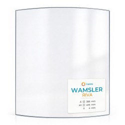 Wamsler RIVA Glass - Curved glass panel for wood burning stove