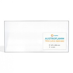 Austroflamm TRIA Glas - Rechteck Seitlich Kaminglas für Kaminofen