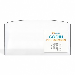 Vitre Godin PETIT JURASSIEN - Verre Rectangle cintré pour poêle à bois