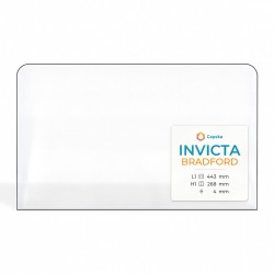 Invicta BRADFORD Glass - 2 rounded corners glass panel for wood burning stove