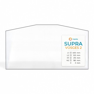 Vetro Supra VOSGES 2 - Vetro 2 falde tagliate per stufa a legna