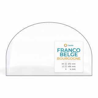 Vetro Franco Belge BOURGOGNE - Vetro Rettangolo con arco per stufa a legna