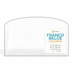 Franco Belge COLONNE Glass - Arched rectangle glass panel for wood burning stove