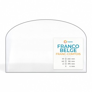 Franco Belge FRANC-COMTOIS Glas - Rechteck mit abgerundeter Oberseite