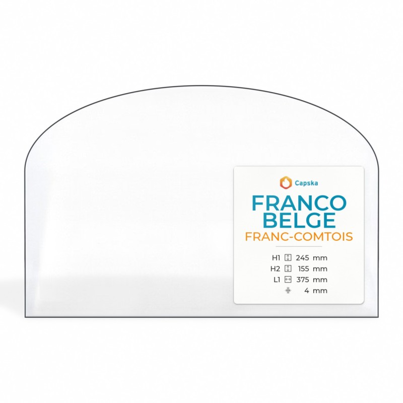 Franco Belge FRANC-COMTOIS Glas - Rechteck mit abgerundeter Oberseite