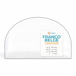 Vitre Franco Belge LIMOUSIN - Verre Rectangle cintré pour poêle à bois