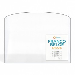 Franco Belge SAVOIE Glass - Arched rectangle glass panel for wood burning stove