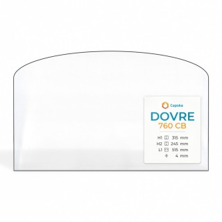 Dovre 760 CB Glass - Arched Rectangle Panel for Wood Burning Stove