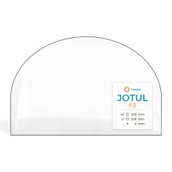 Jotul F3 Glas - Rechteck mit abgerundeter Oberseite Kaminglas für Kaminofen