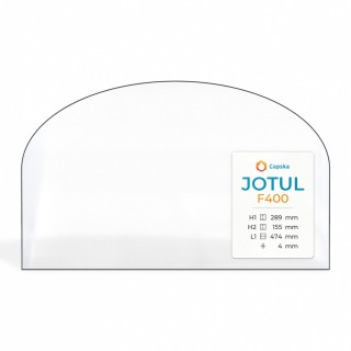 Jotul F400 Glas - Rechteck mit abgerundeter Oberseite Kaminglas