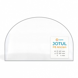 Vetro Jotul F8 ANCIEN - Vetro Rettangolo con arco per stufa a legna