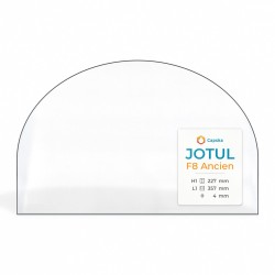 Jotul F8 ANCIEN Glass - Arched rectangle glass panel for wood burning stove